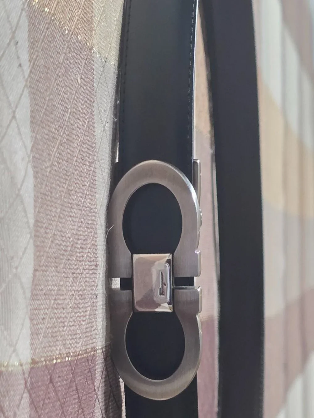 Salvatore Ferragamo Reversible Double Gancini Leather Belt Black Brown 34